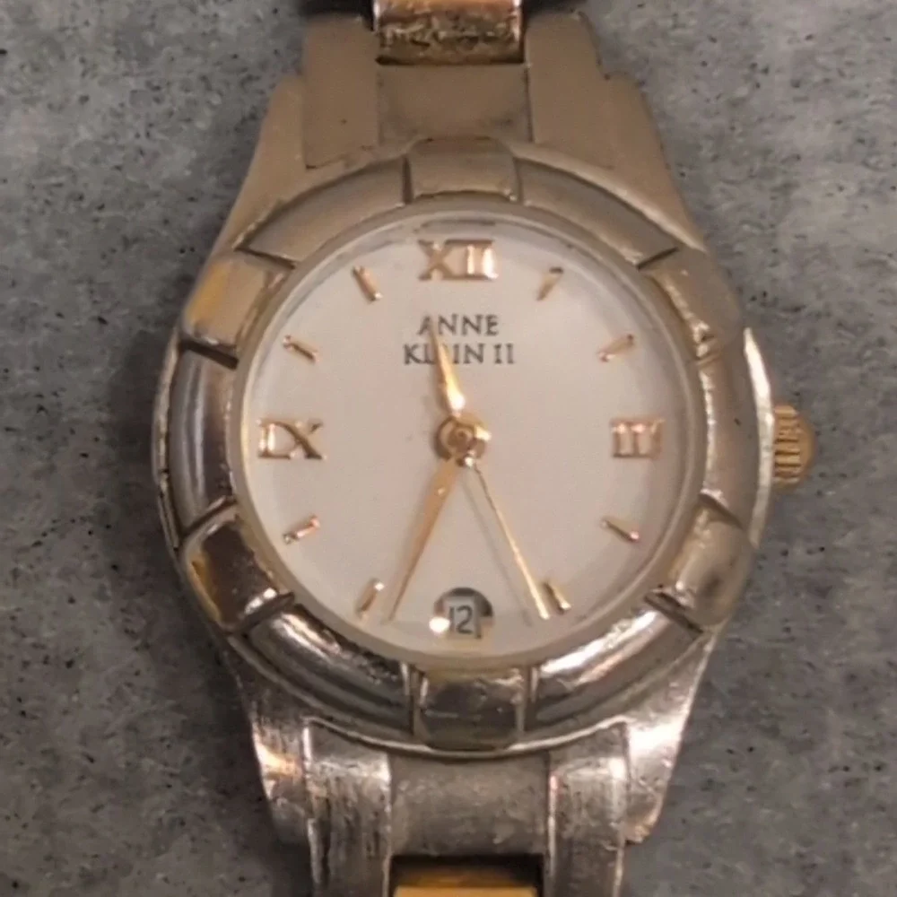 Anne Klein II Women's Two Tone Silver Gold Dial Roman Numeral Quartz Watch New B